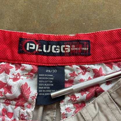 Plugg Co Utility Parachute Pants Convertible Rave Baggy Skater Y2K 00's - 29