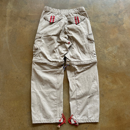 Plugg Co Utility Parachute Pants Convertible Rave Baggy Skater Y2K 00's - 29