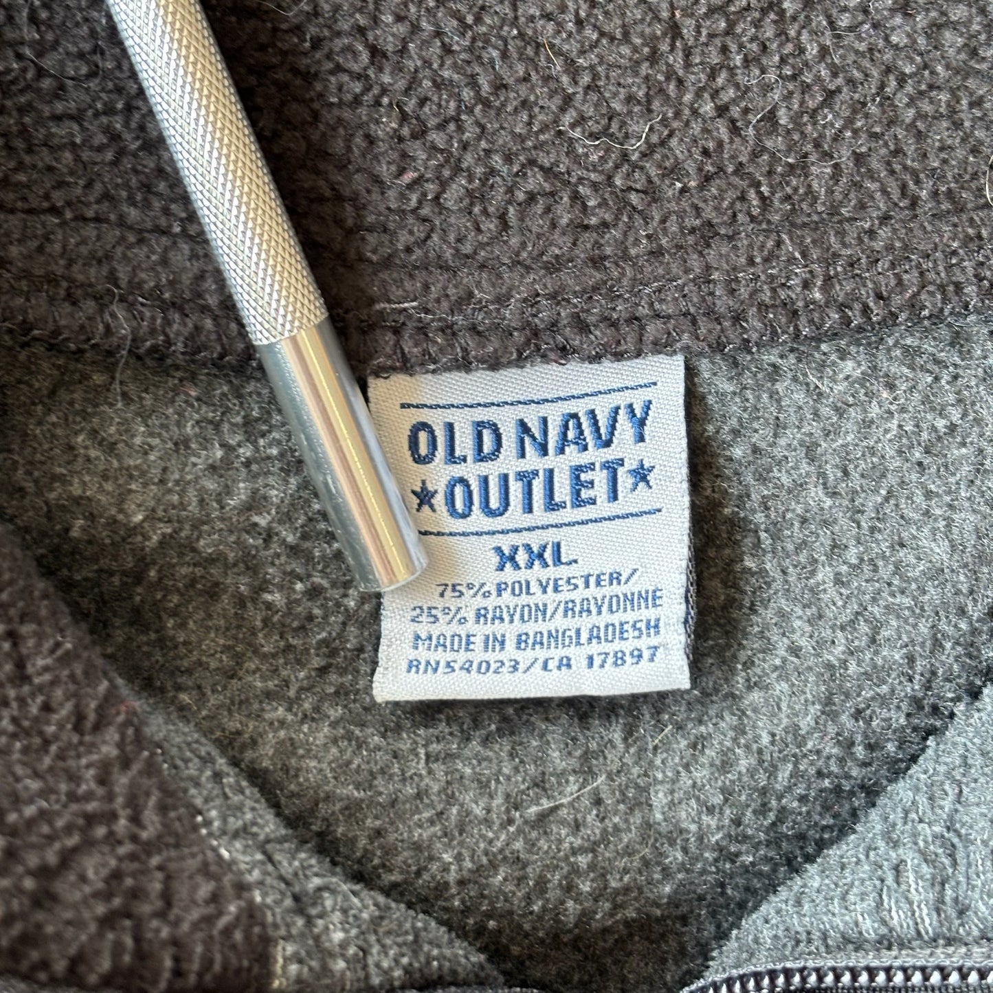 Old Navy Spellout Embroidered 1/4 Zip Fleece Jacket 00's - 2XL