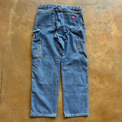 Dickies Double Knee Carpenter Relaxed Baggy Skater Workwear Jeans 00's - 34