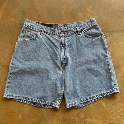 Levis 951 Relaxed Fit Baggy Orange Tab Womens Denim Jean Shorts 90's - 16