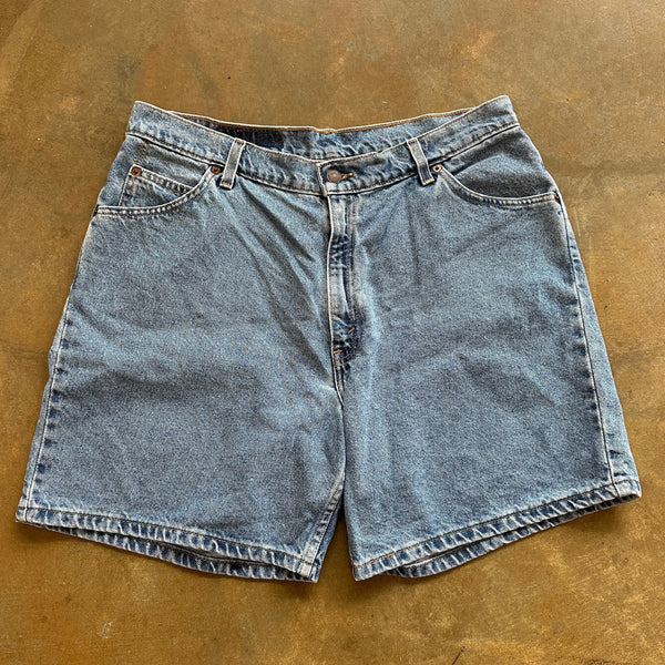 Levis 951 Relaxed Fit Baggy Orange Tab Womens Denim Jean Shorts 90's - 16 hover