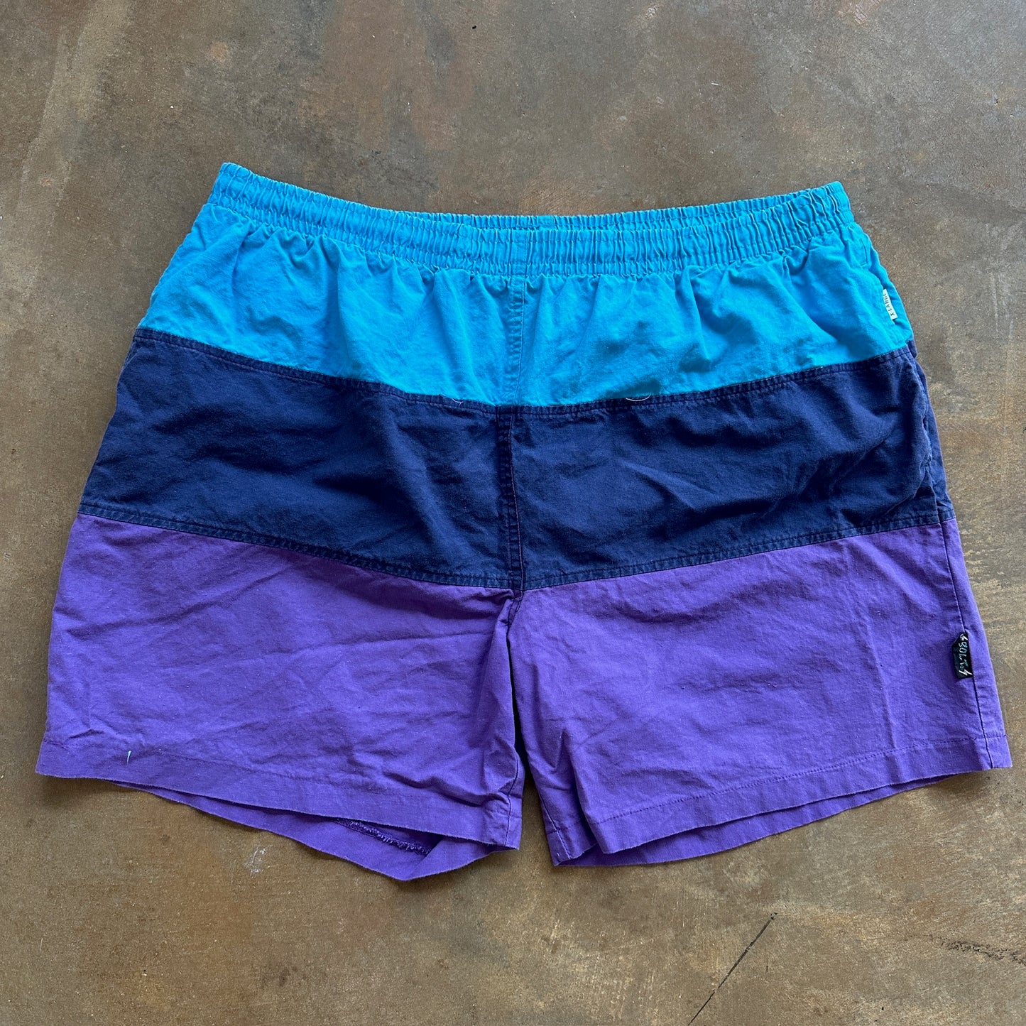 Lightning Bolt Surf Swim Trunks Colorblock Colorful 80's - XL