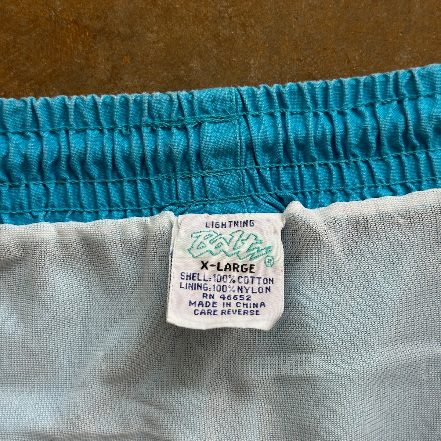 Lightning Bolt Surf Swim Trunks Colorblock Colorful 80's - XL