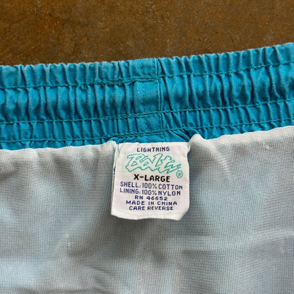 Lightning Bolt Surf Swim Trunks Colorblock Colorful 80's - XL