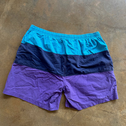 Lightning Bolt Surf Swim Trunks Colorblock Colorful 80's - XL