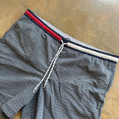 Tommy Hilfiger Big Flag Swim Trunks Seersucker Bottoms 90's - L