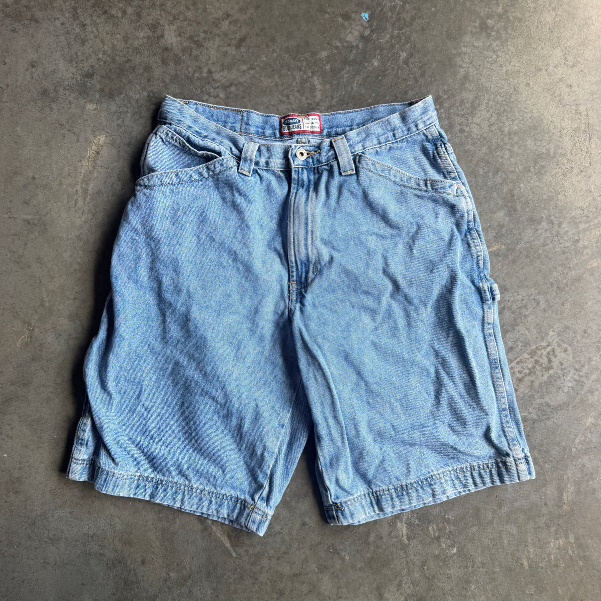 Y2K Light Wash Jean Carpenter Shorts Baggy 00's - 30