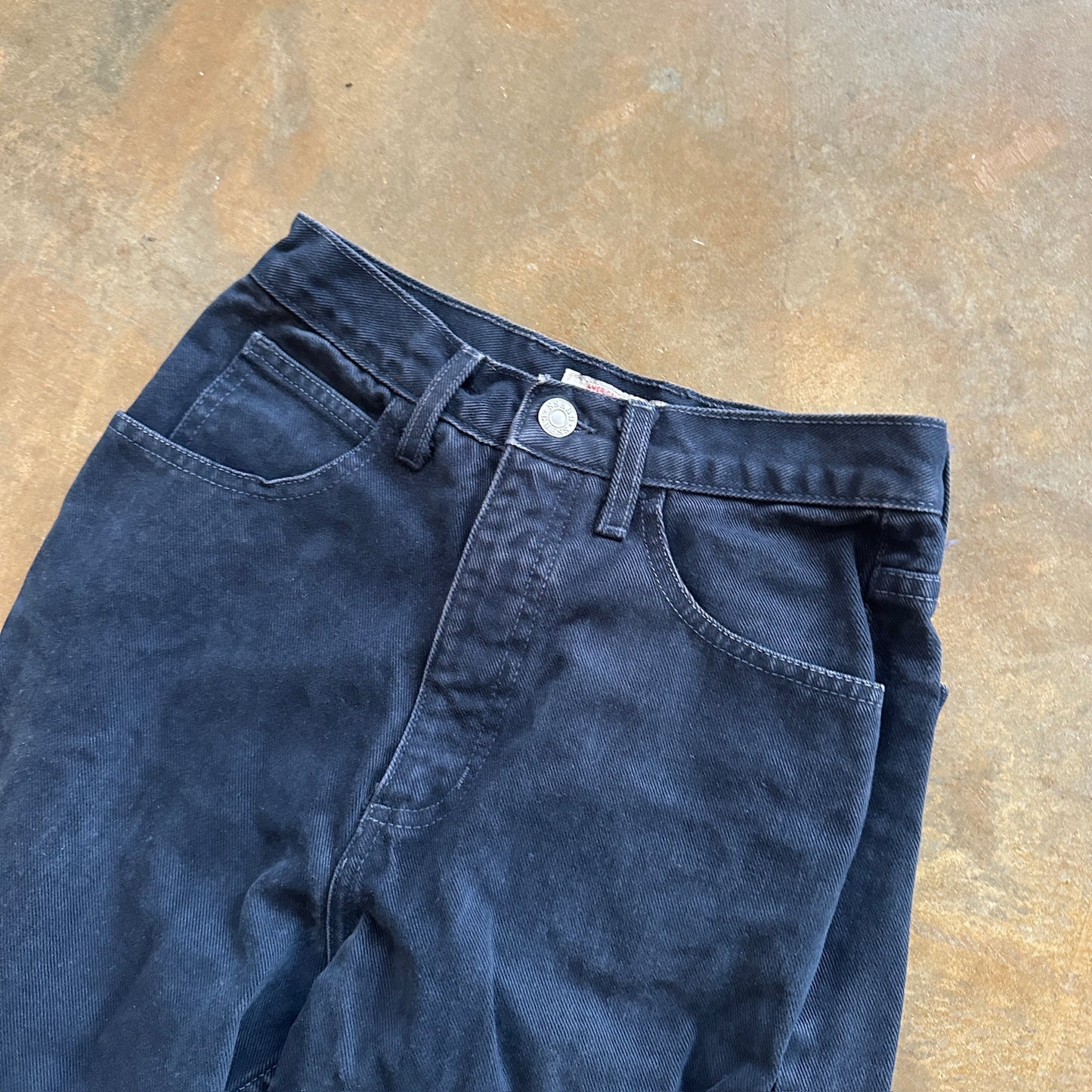 Guess Jeans Black High Rise Tapered Leg Fit 90's - 24