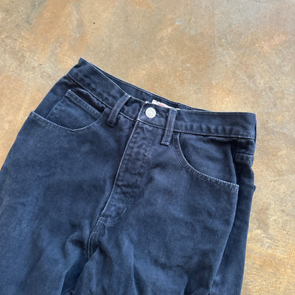 Guess Jeans Black High Rise Tapered Leg Fit 90's - 24