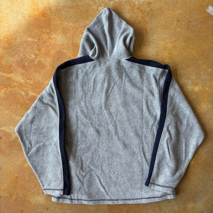 Nautica Jeans Company Circle Logo Embroidered Fleece Hoodie Sweatshirt 00's - 2XL