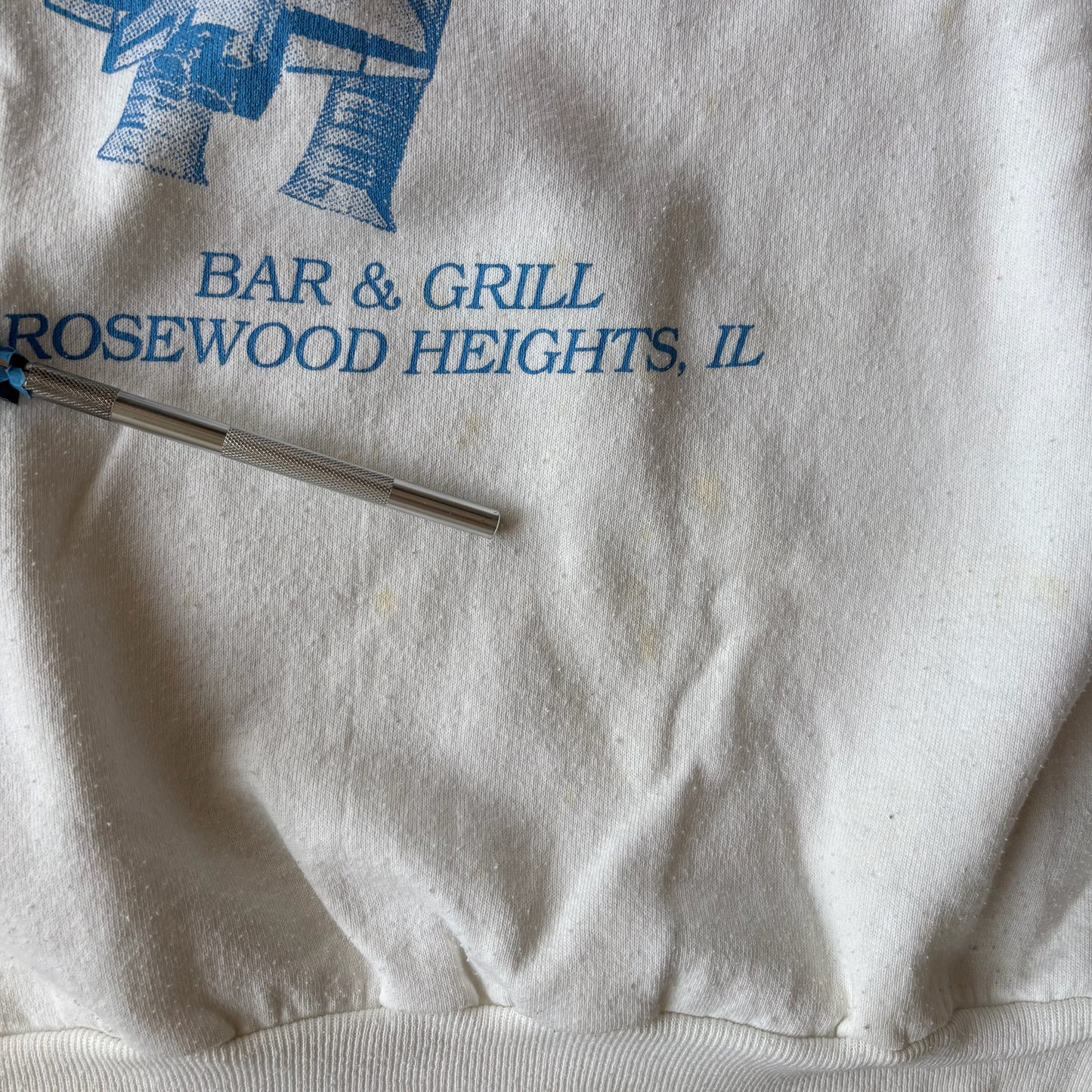 Airliner Bar & Grill Spaceship Rocket Graphic Sweatshirt Crewneck 90's - M