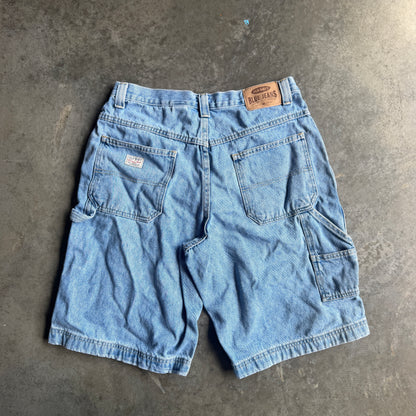 Y2K Light Wash Jean Carpenter Shorts Baggy 00's - 30
