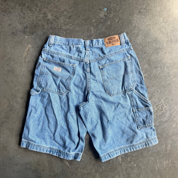 Y2K Light Wash Jean Carpenter Shorts Baggy 00's - 30 hover