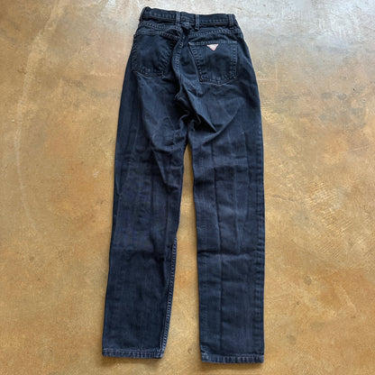 Guess Jeans Black High Rise Tapered Leg Fit 90's - 24