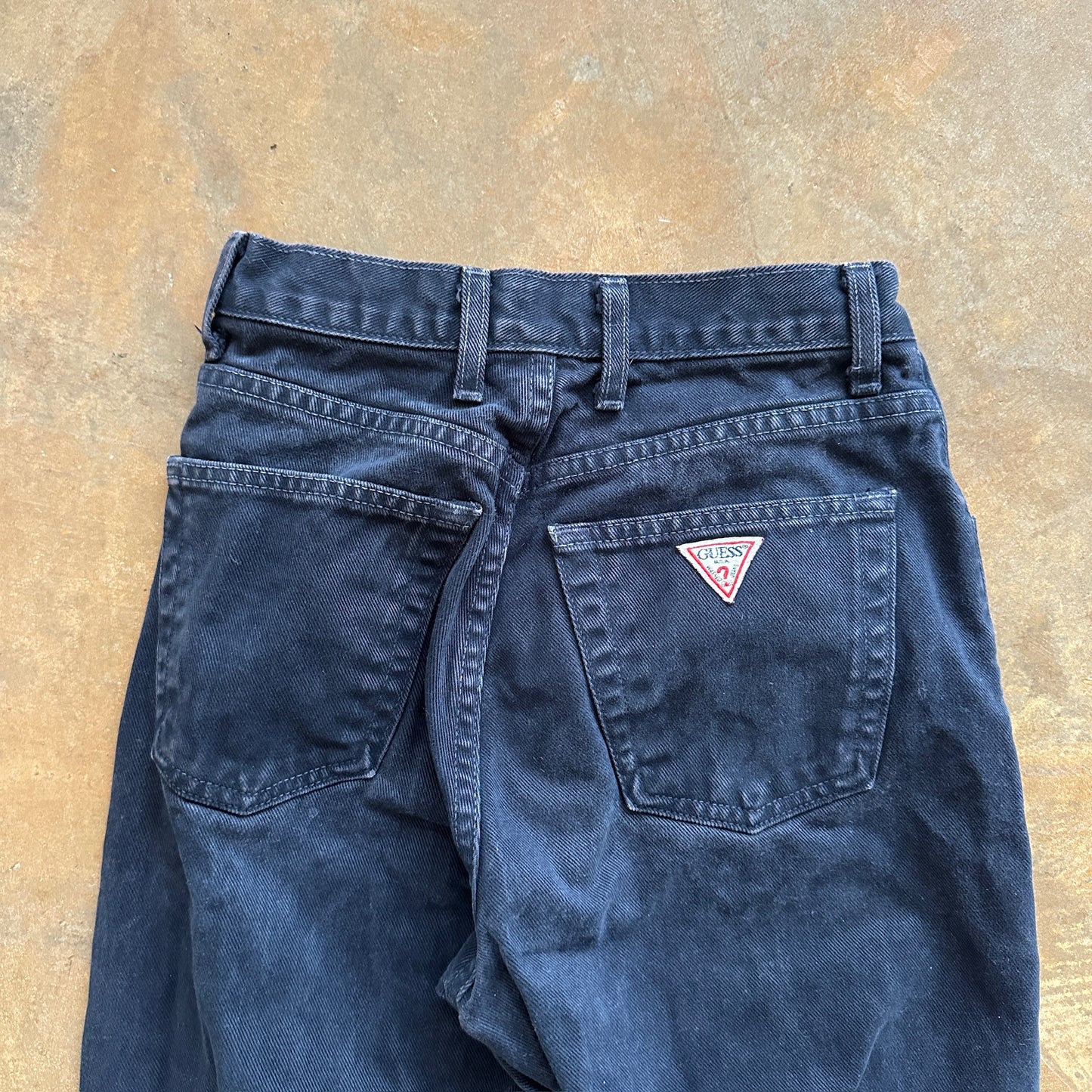 Guess Jeans Black High Rise Tapered Leg Fit 90's - 24