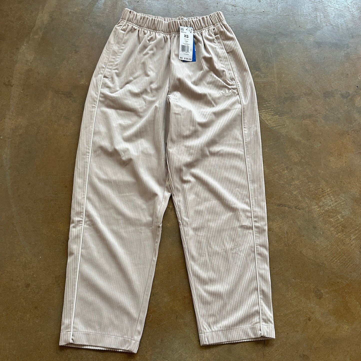 Adidas Open Hem Corduroy Track Pants Wonder Beige - XS