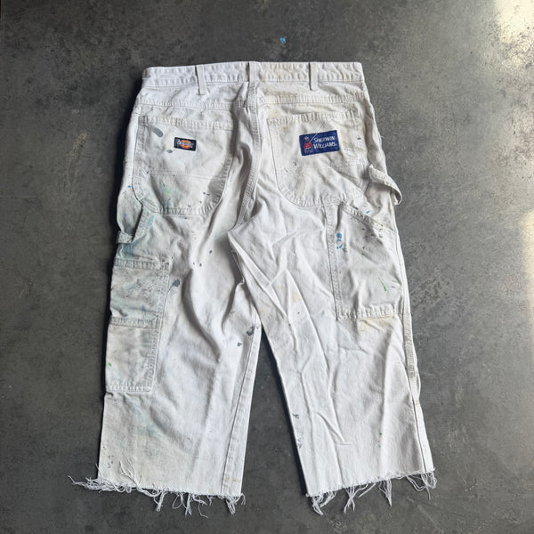Dickies Paint Splatter Sherwin Williams White 3/4 Pants 00's - 32 hover
