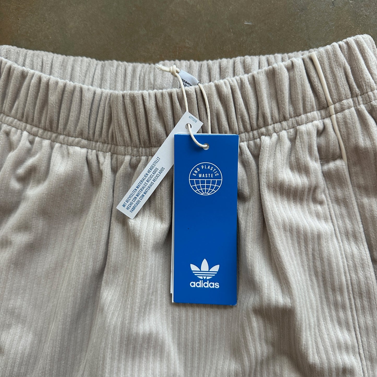 Adidas Open Hem Corduroy Track Pants Wonder Beige - XS