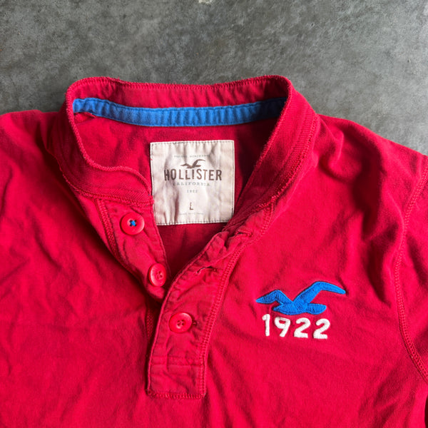 Hollister Y2K Long Sleeve Henley Shirt Muscle 00's - L hover