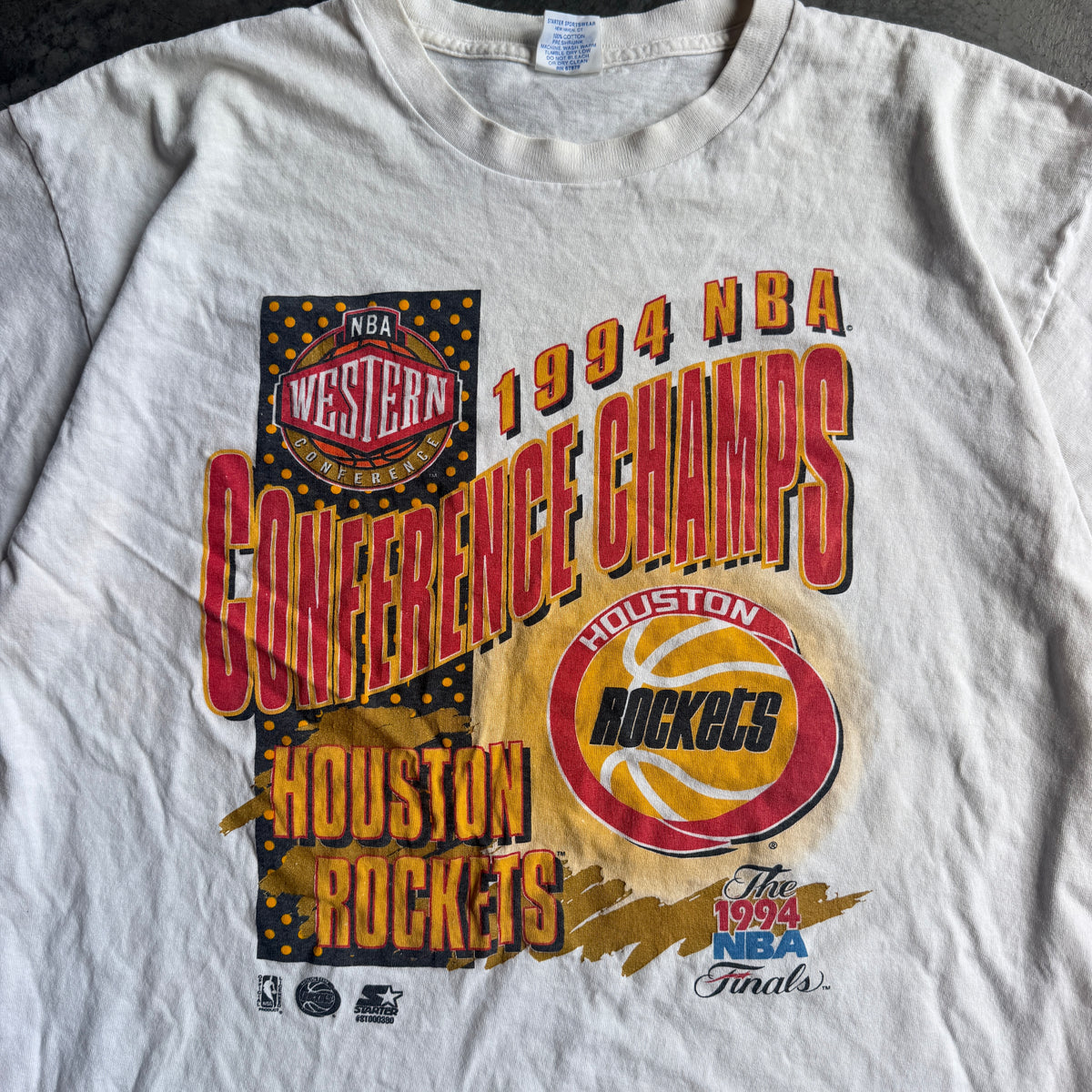 Vintage Starter Houston Rockets 1994 Conference Champ Shirt 90's - XL