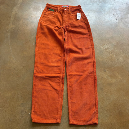 Empyre Corduroy Skater Baggy Loose Fit Womens Orange Tori Pants - 4