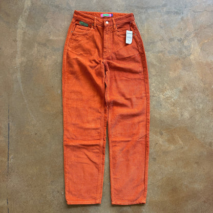 Empyre Corduroy Skater Baggy Loose Fit Womens Orange Tori Pants - 4