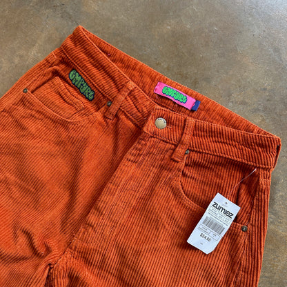 Empyre Corduroy Skater Baggy Loose Fit Womens Orange Tori Pants - 4