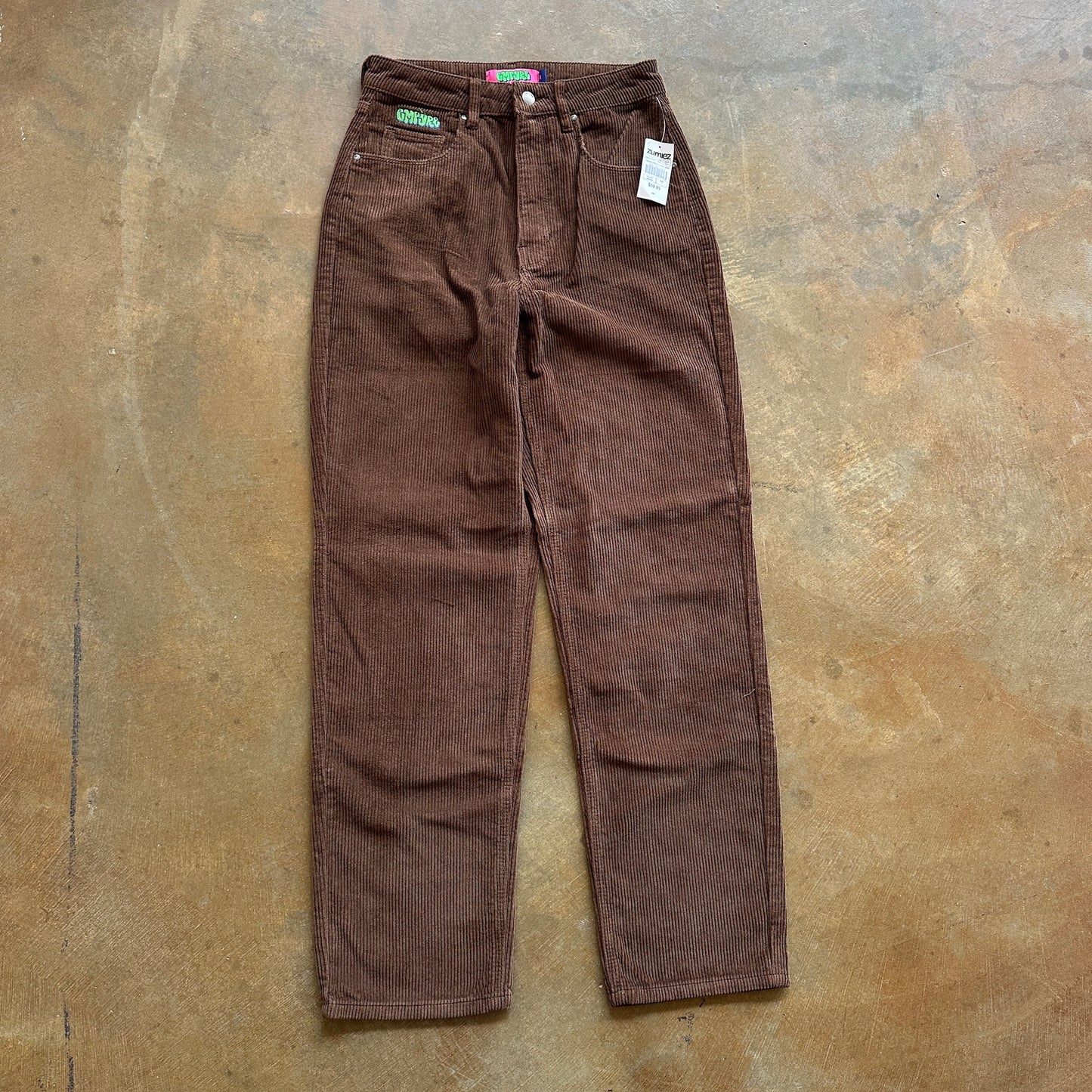 Empyre Corduroy Skater Baggy Loose Fit Womens Brown Tori Pants - 4