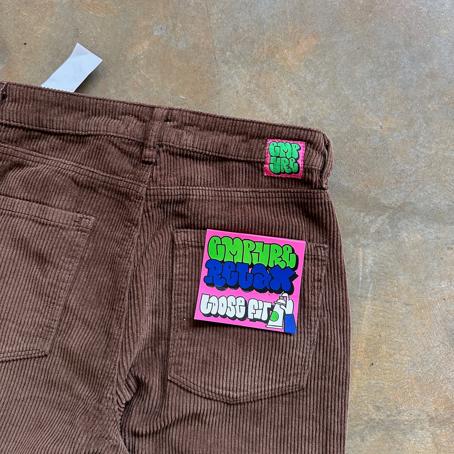 Empyre Corduroy Skater Baggy Loose Fit Womens Brown Tori Pants - 4