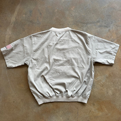 Bass Fishing Tournament Wind Jacket Beige Cream Embroidered 90's - L