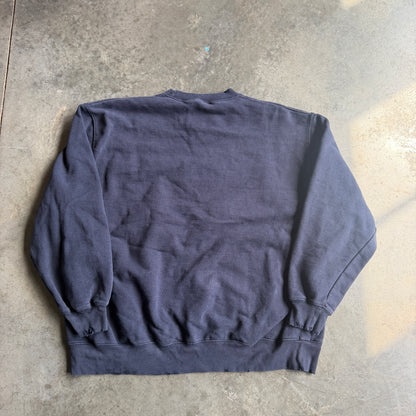 Faded Distressed American Eagle Boxy Sweatshirt - XL