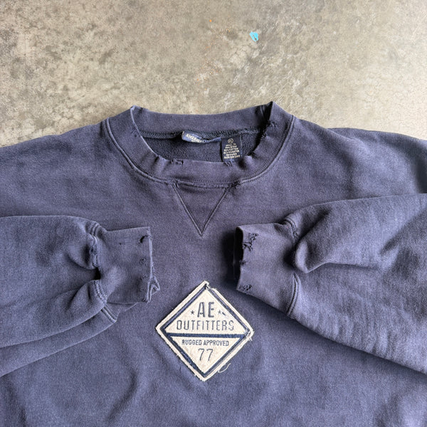 Faded Distressed American Eagle Boxy Sweatshirt - XL hover