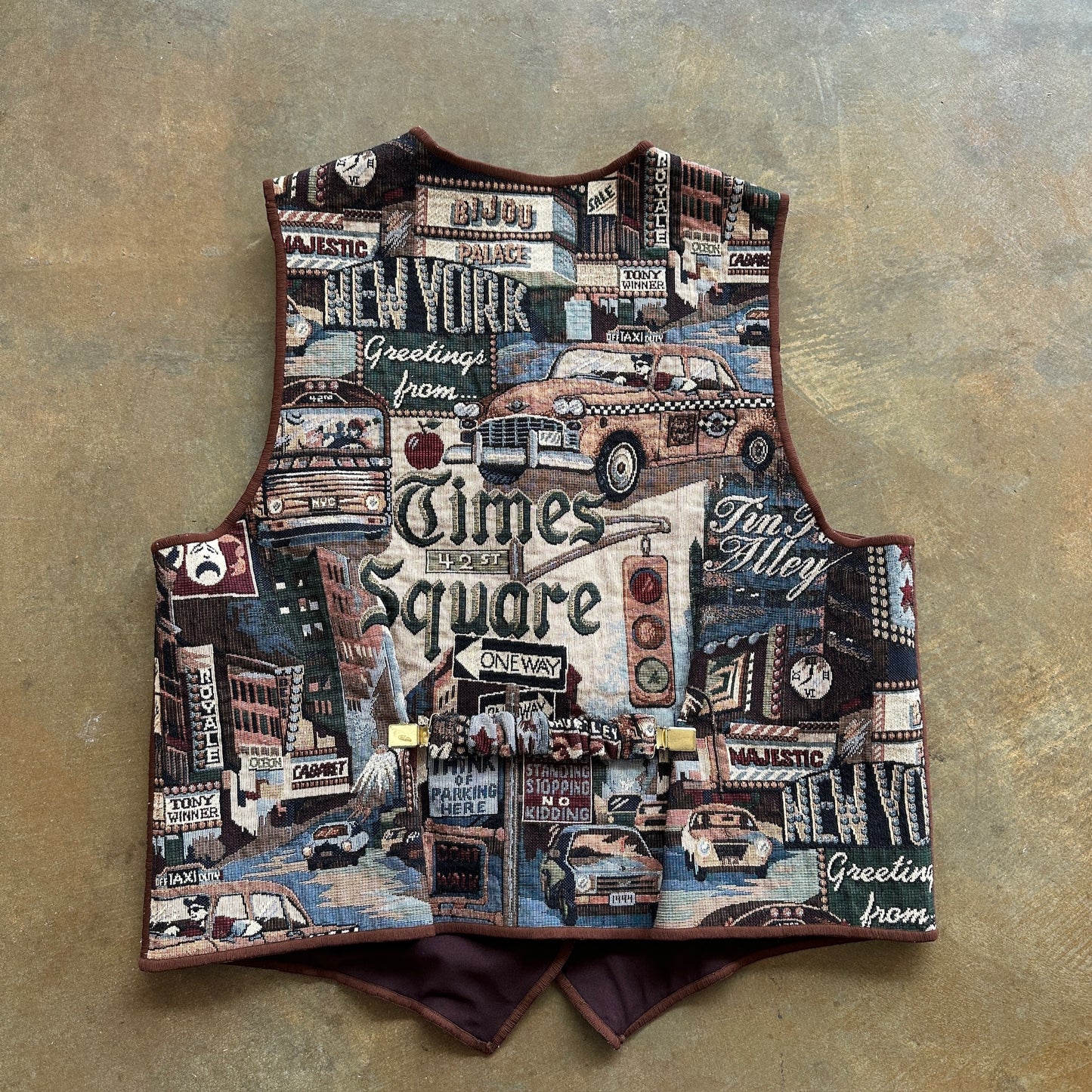 Times Square Knit Vest Button Front 80's - M