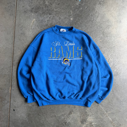 St. Louis Rams Logo Athletic Sweatshirt NFL 90's - XL