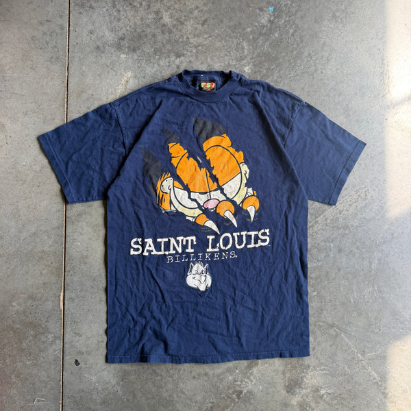 Garfield Paws Saint Louis Billikens RARE Claw Rip Shirt 90's - L