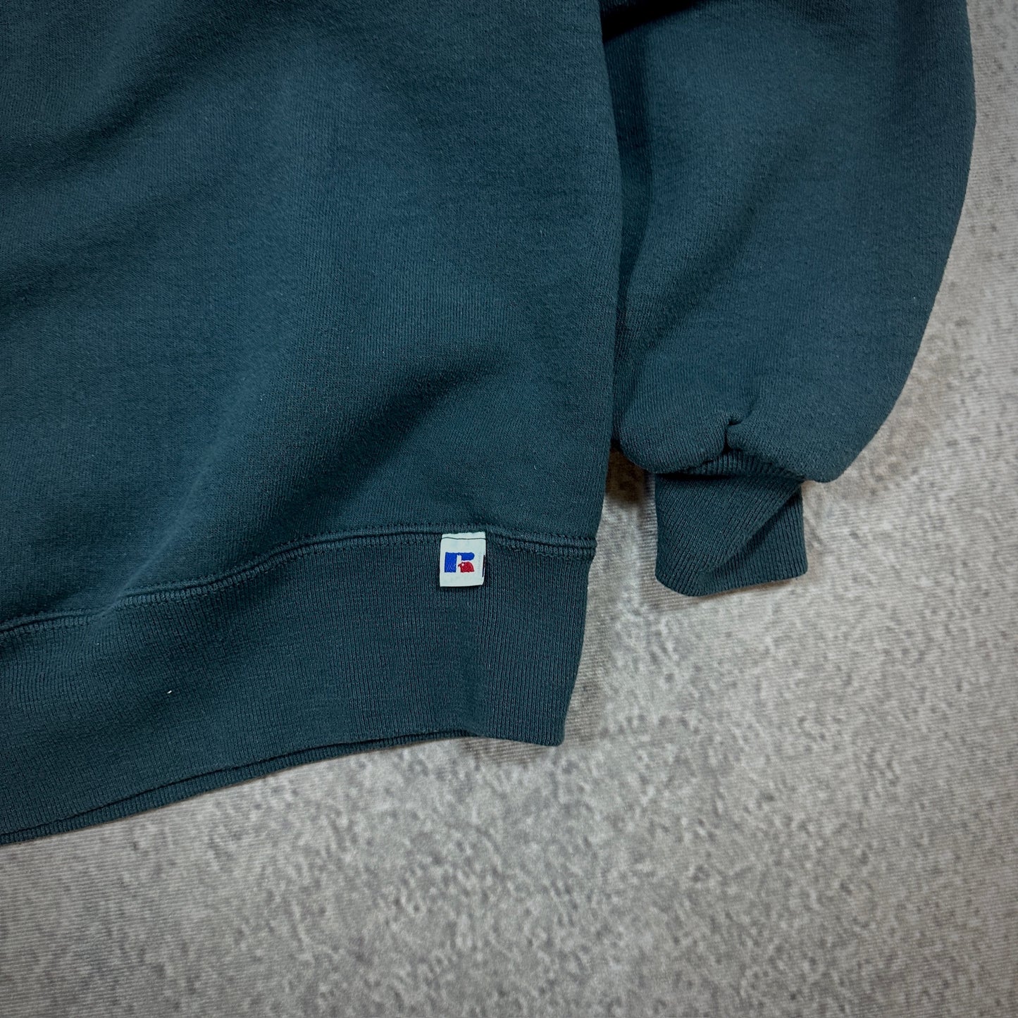 Russell Athletic Blank Sweatshirt Crewneck Green USA Made 90's - L