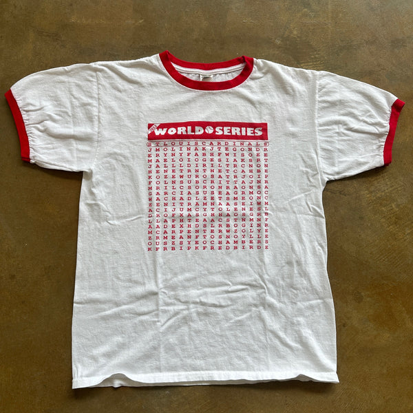 World Series 2013 St. Louis Cardinals Word Search Puzzle Graphic Shirt - M