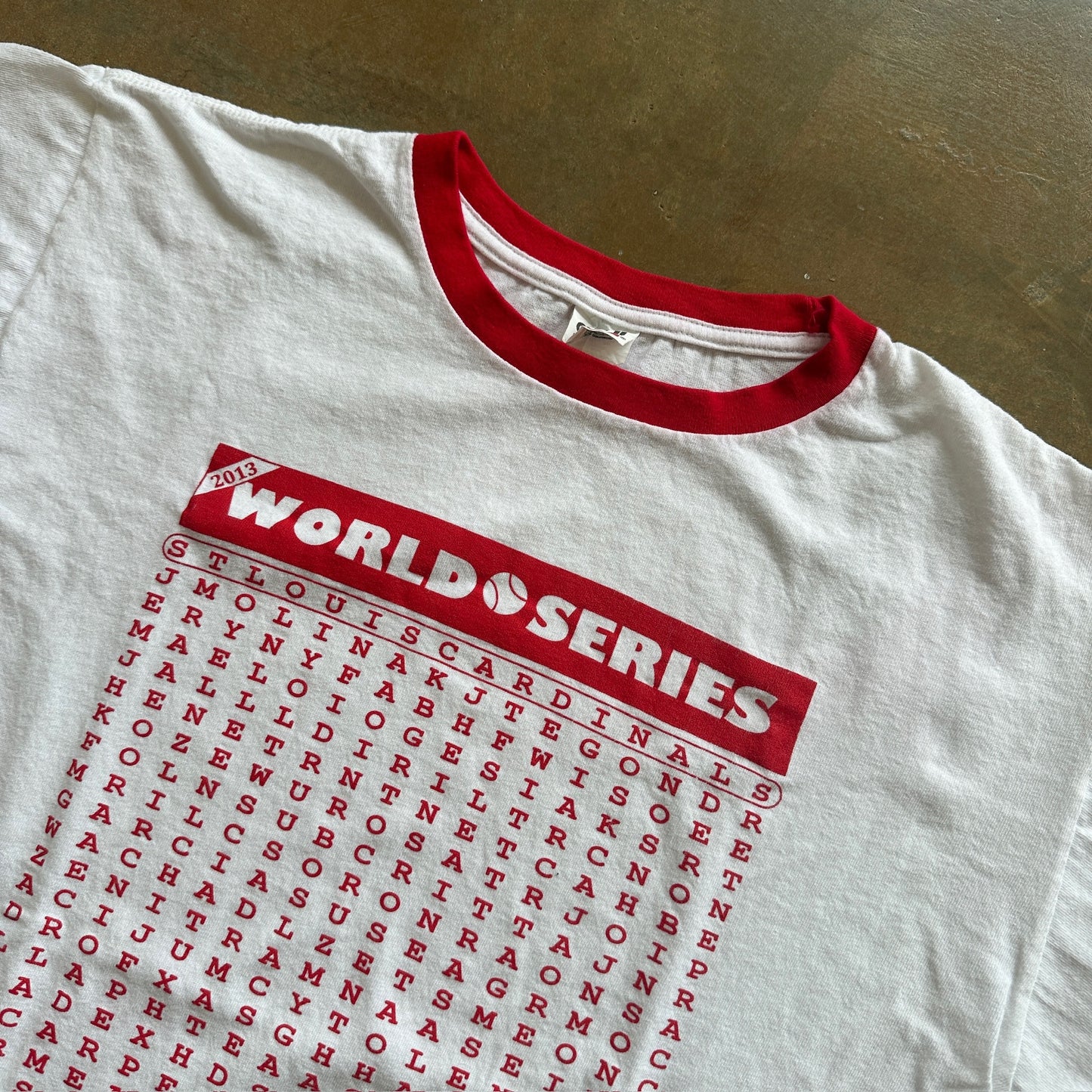 World Series 2013 St. Louis Cardinals Word Search Puzzle Graphic Shirt - M