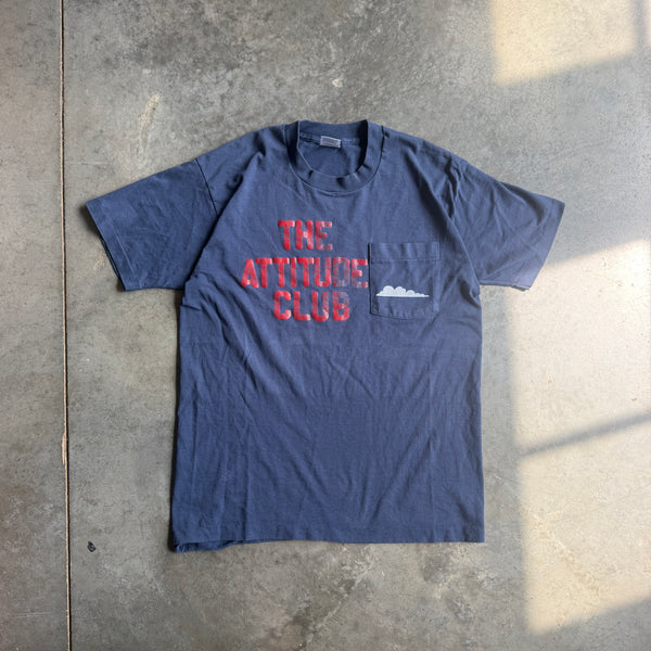 The Attitude Club Graphic Pocket Tee Slogan Shirt 90's - M