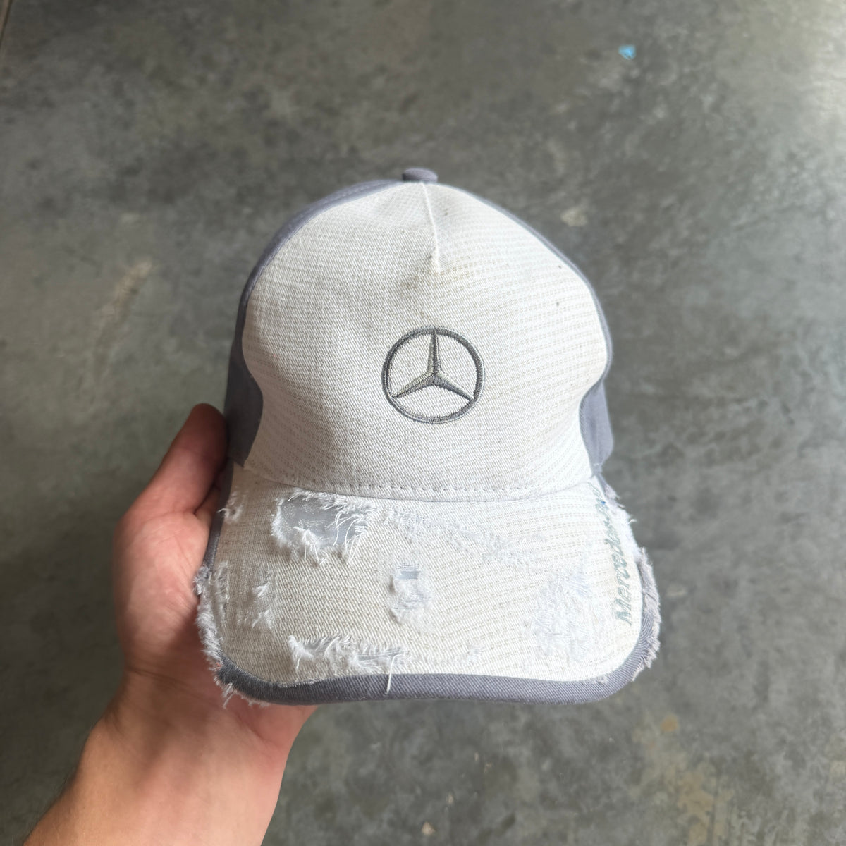 Mercedes Benz Thrashed Strapback Hat 00's - OSFA