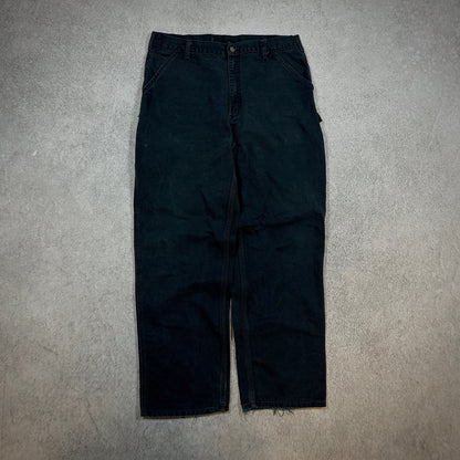 Carhartt Black Carpenter Baggy Pants Workwear Skate 00's - 36