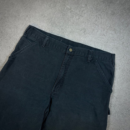 Carhartt Black Carpenter Baggy Pants Workwear Skate 00's - 36