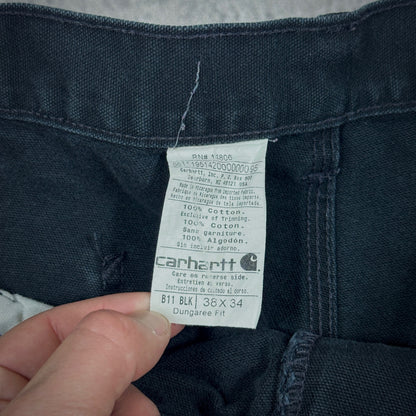 Carhartt Black Carpenter Baggy Pants Workwear Skate 00's - 36