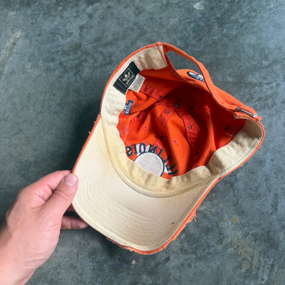 University of Illinois Fighting Illini Adidas RARE Thrashed Hat 90's - OSFA