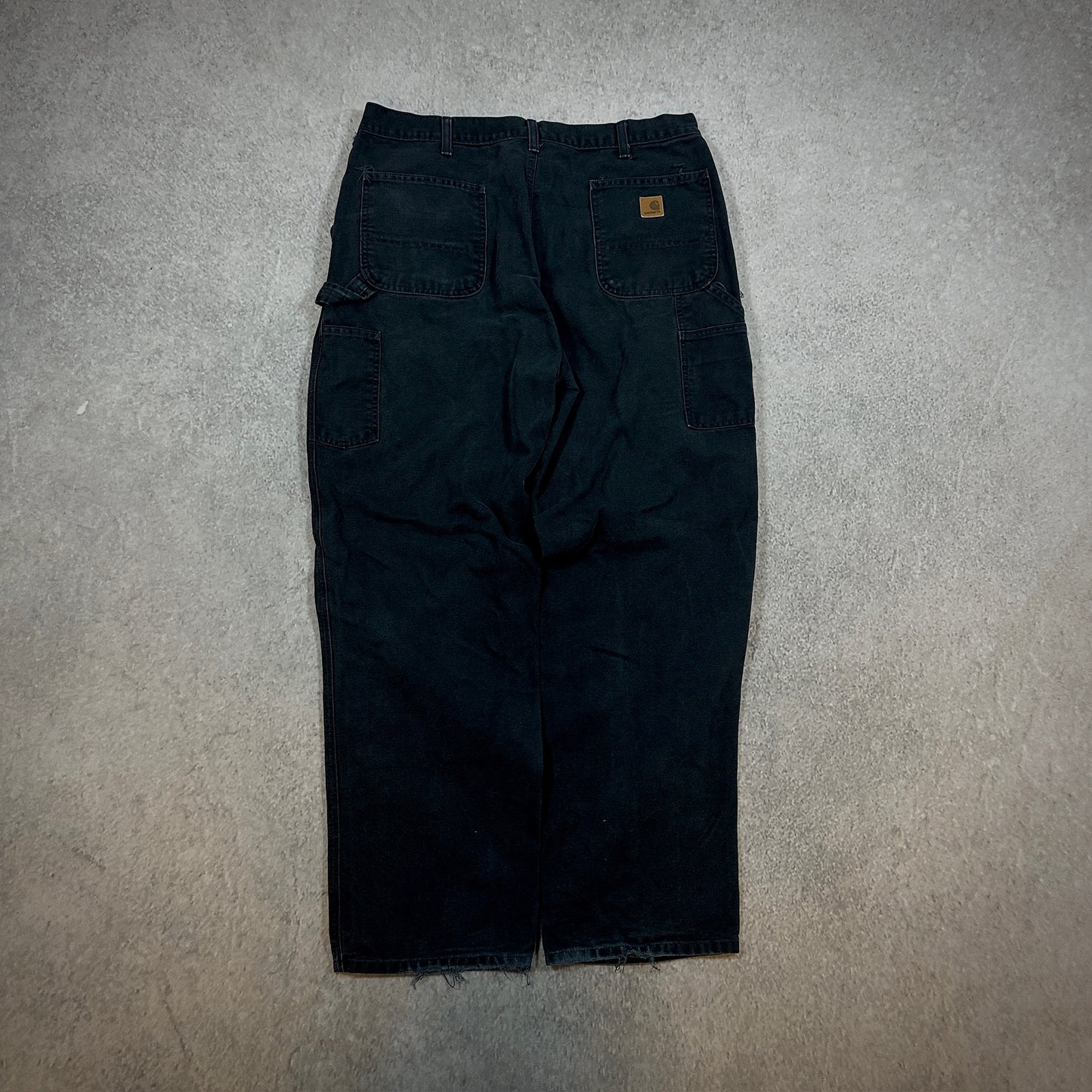 Carhartt Black Carpenter Baggy Pants Workwear Skate 00's - 36