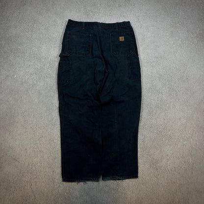 Carhartt Black Carpenter Baggy Pants Workwear Skate 00's - 36