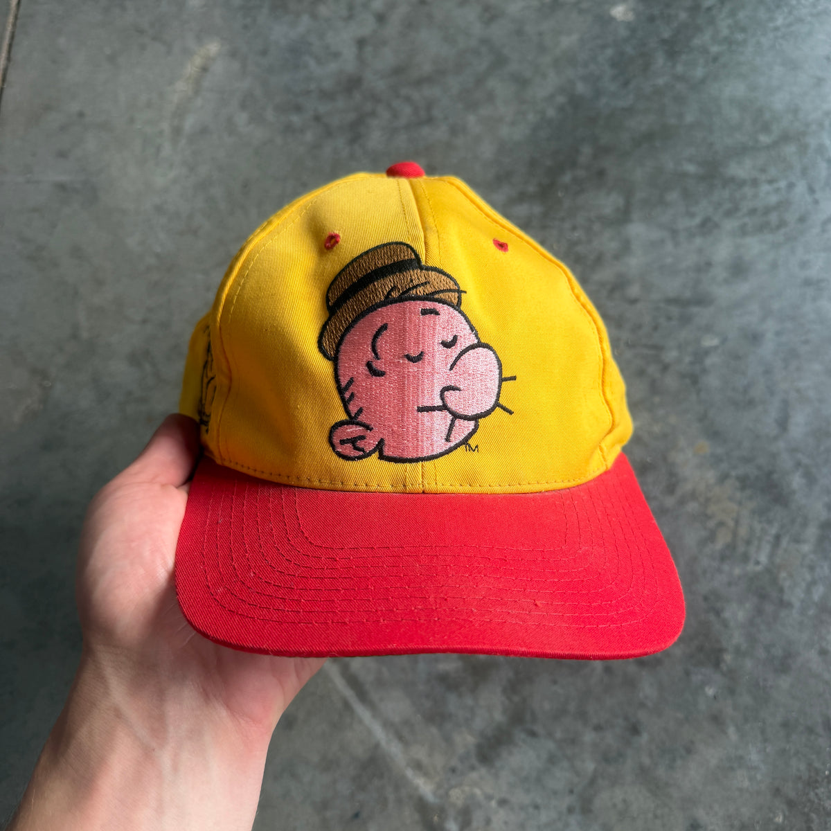 Wimpy Blockhead Popeye Snapback Hat RARE 90's - OSFA