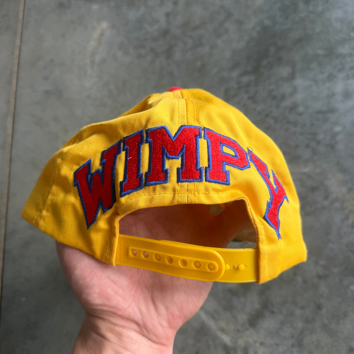 Wimpy Blockhead Popeye Snapback Hat RARE 90's - OSFA