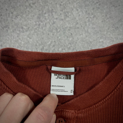 The North Face Thermal Waffle Knit Henley Shirt Rust 00's - S